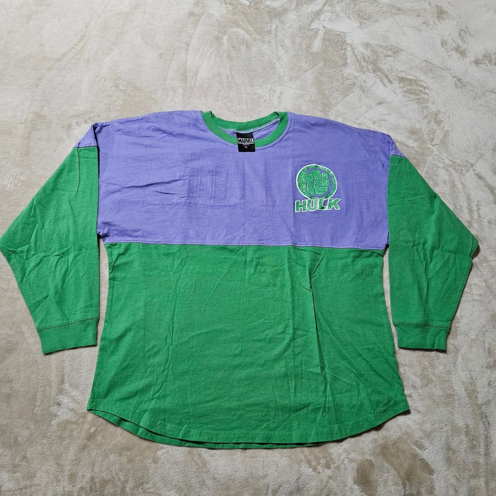 Marvel Hulk Spirit Jersey Universal Studios‎ Green Purple Incredible Mens XL